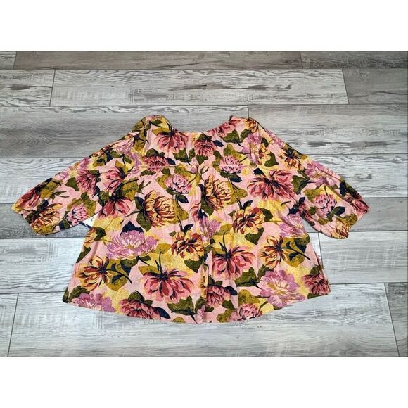 Terra & Sky full figure floral blouse plus size 4X - Picture 7 of 12